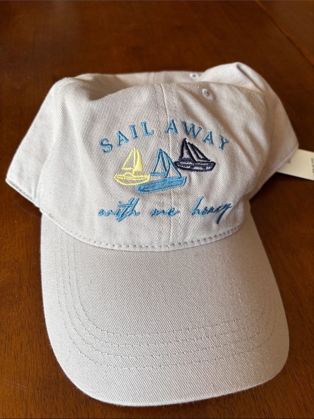Sail Away Embroidered Baseball Cap